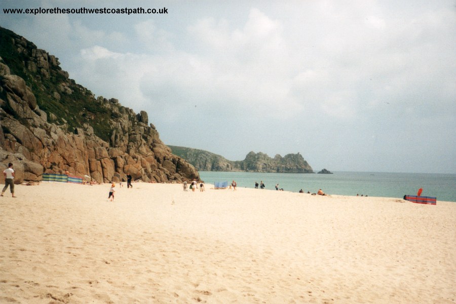 Porthcurno Beach, looking East