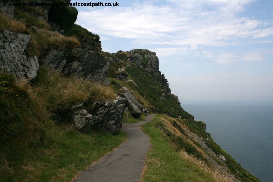 The path west through the Valley of Rocks