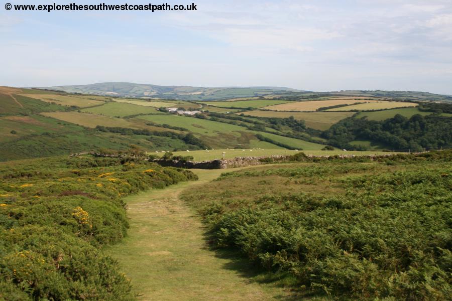 View west towards Combe Martin