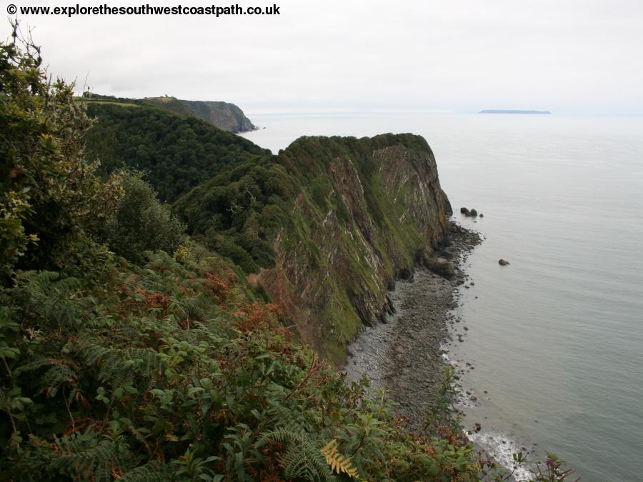 View back along the coast