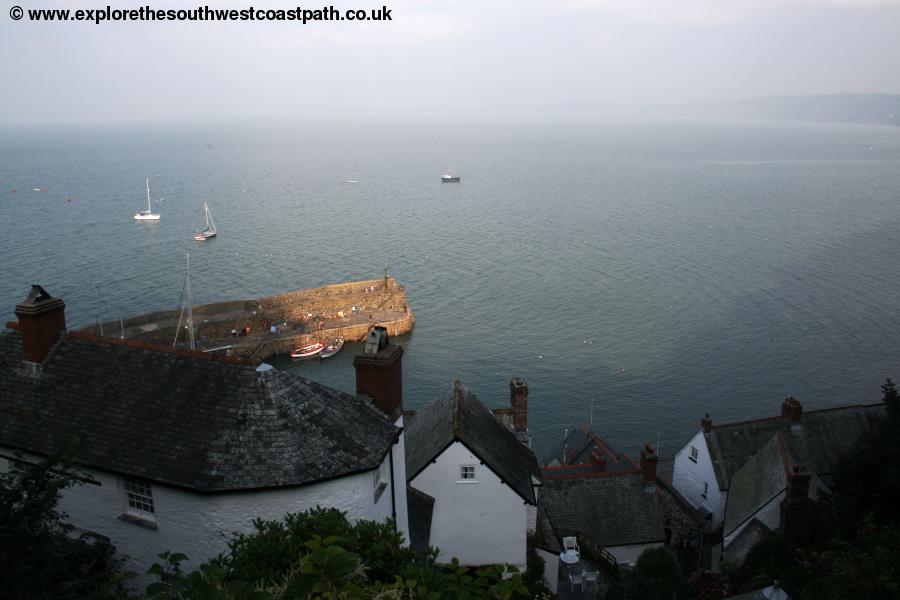 Clovelly Harbour below