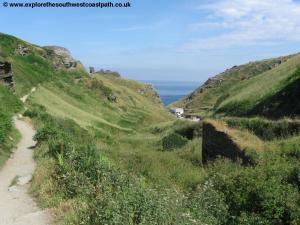 Approaching Tintagel castle