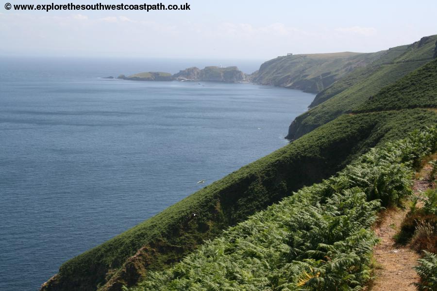 The east coast of Lundy
