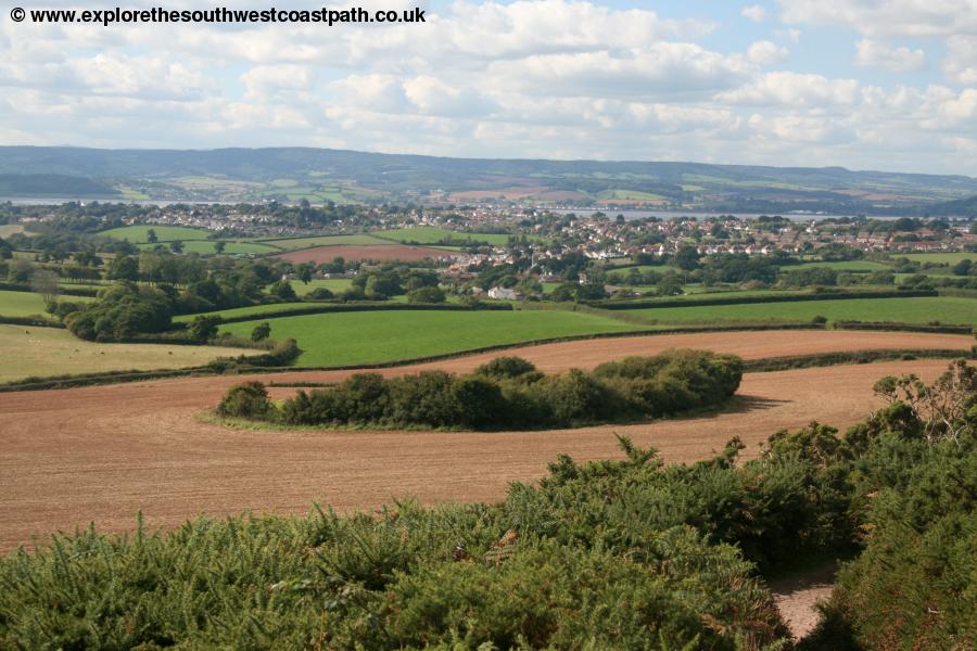View of Exmouth from the coast near Budleigh Salterton