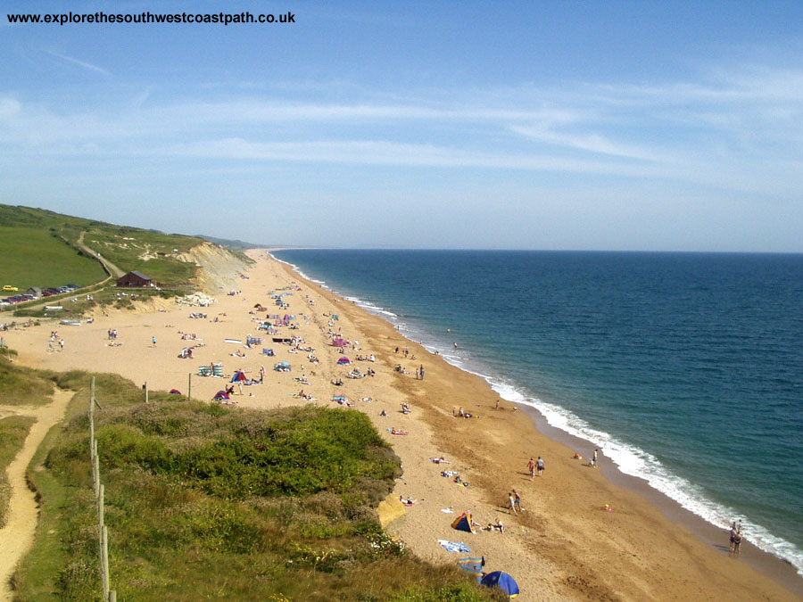 Looking back to Burton Bradstock