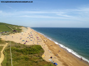 Looking back to Burton Bradstock