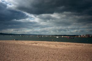 The end of Dawlish Warren looking towards Exmouth.