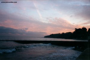 Sun set over Dawlish.