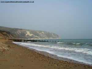 Swanage beach and Ballard Down